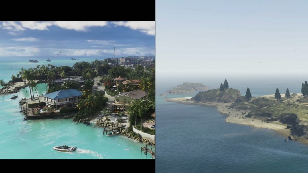 《GTA6》和前作画面对比视频 进步明显
