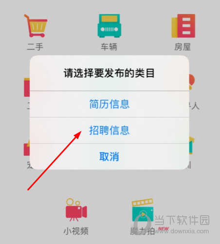 选择“招聘信息”