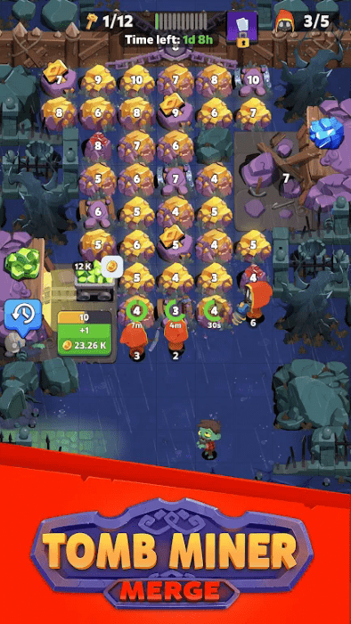 古墓矿工游戏(Tomb Miner Merge)