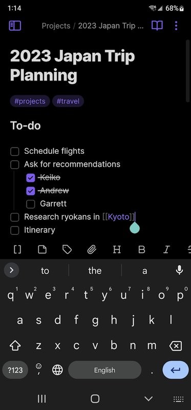 Obsidian app 1.8.9