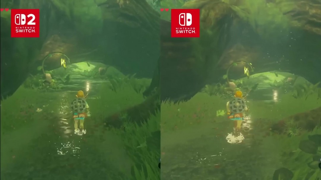 要买升级包吗？《塞尔达传说》Switch 2和1画质对比