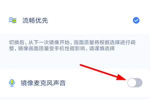点击“镜像设置”功能