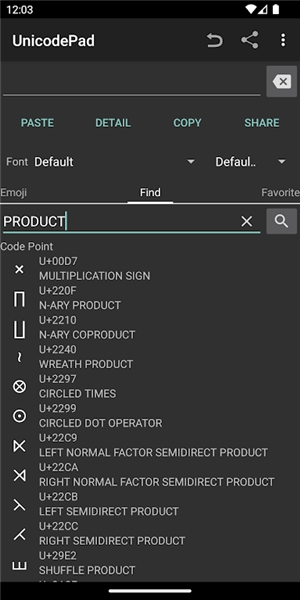 Unicode Pad