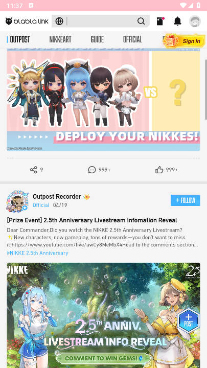 妮游社nikke软件安卓版 v1.0 安卓版app