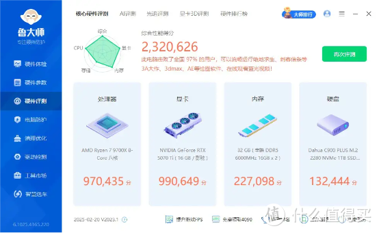 或最值入手的50系显卡、影驰RTX5070Ti金属大师黑金版OC显卡评测