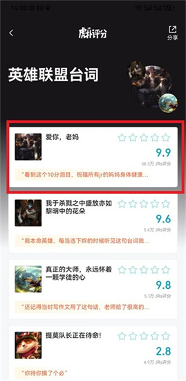 虎扑评分
