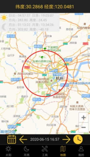日出日落月相