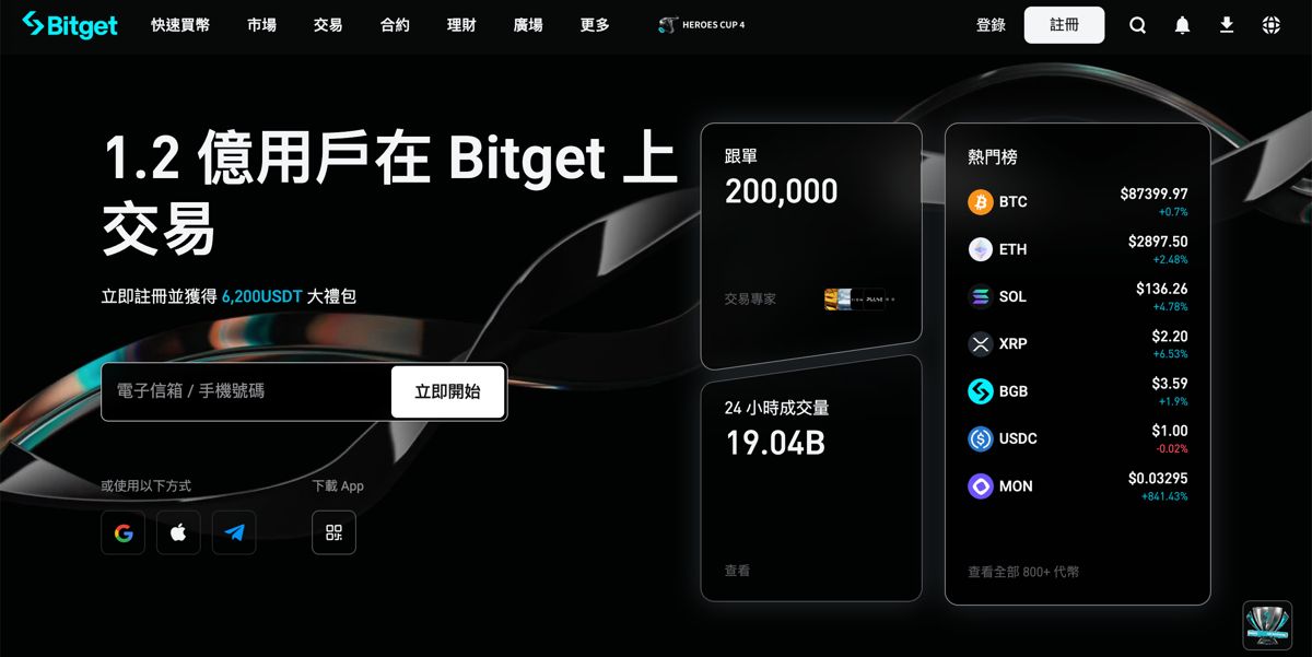🔶 Bitget 交易所：合约交易、跟单功能闻名