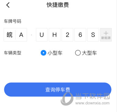 点击下方的“查询停车费”按钮