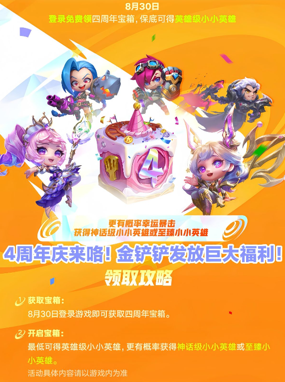 金铲铲4周年活动奖励有什么