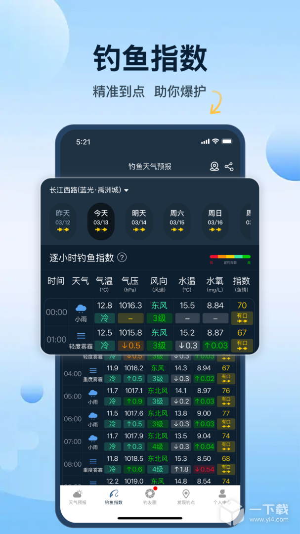钓鱼天气预报 v2.2.01最新版下载