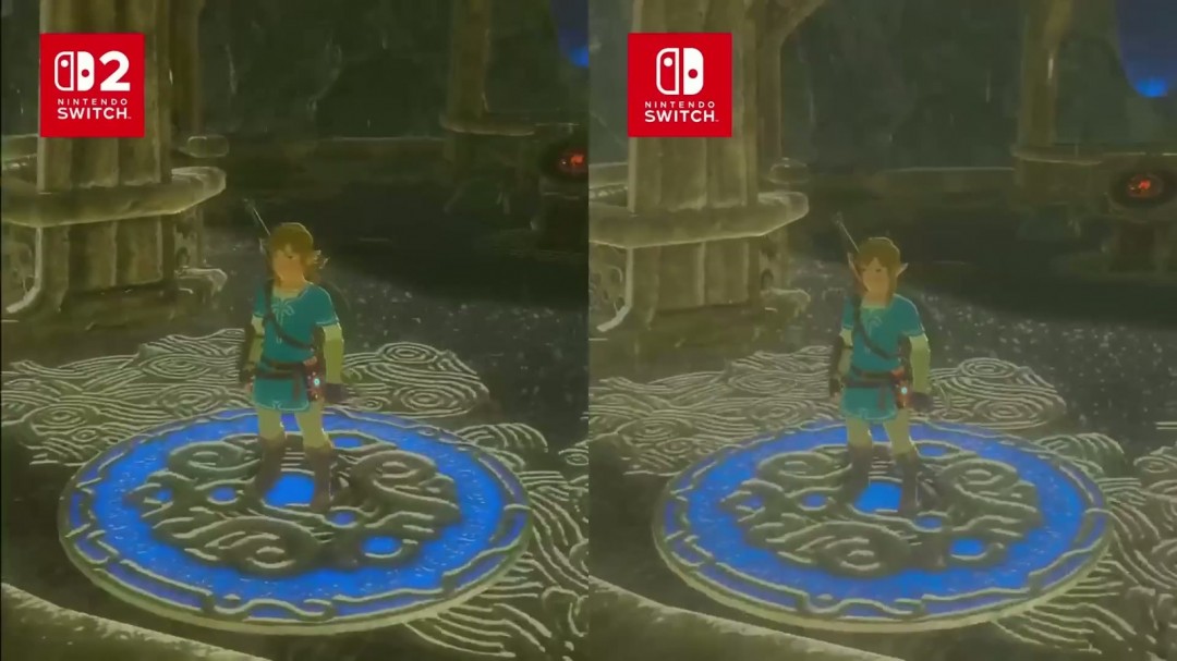 要买升级包吗？《塞尔达传说》Switch 2和1画质对比