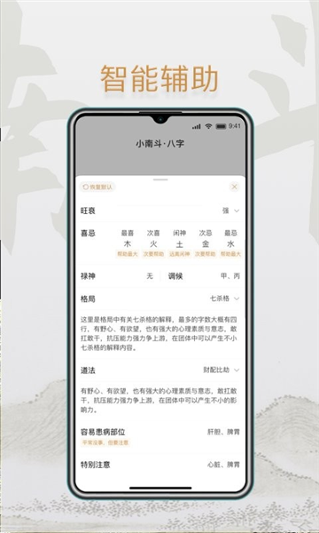 小南斗八字排盘宣传图