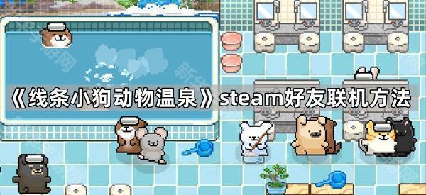 线条小狗动物温泉steam好友联机方法