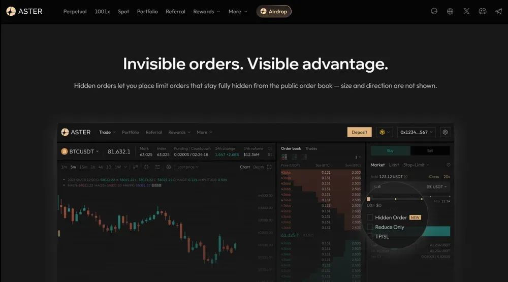 如何在Aster去中心化交易所进行交易(现货与永续合约)