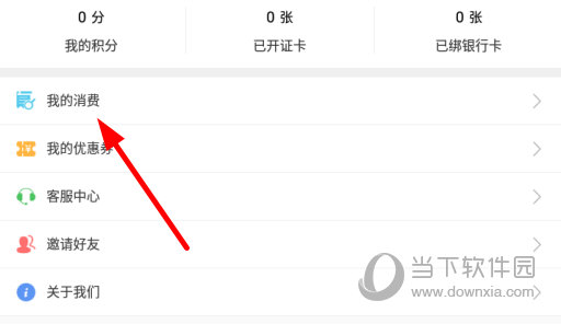 点击“我的消费”