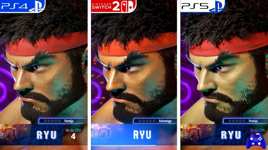 《街头霸王6》PS4、Switch2、PS5画面对比视频