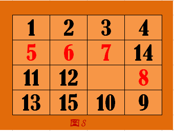 数字华容道技巧8