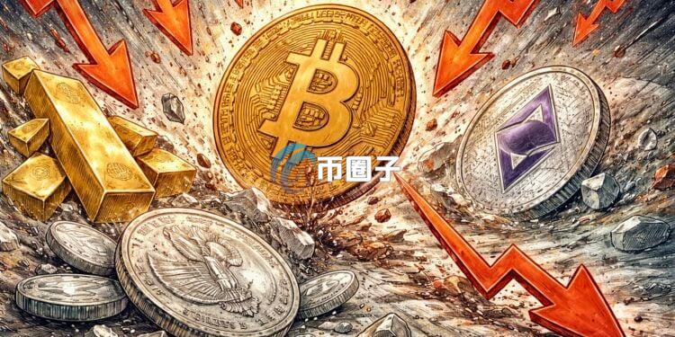 贵金属血崩：白银重挫逾10%、黄金同样下跌！比特币更下探至6.9万美元水位