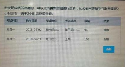 交管123123交警官方版怎么查看考试成绩单1