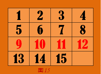 数字华容道技巧15