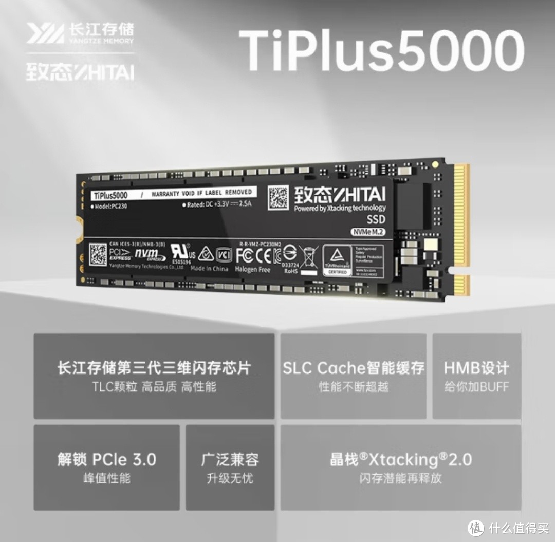 1TB SSD固态硬盘，致态TiPlus5000让你心动了吗？