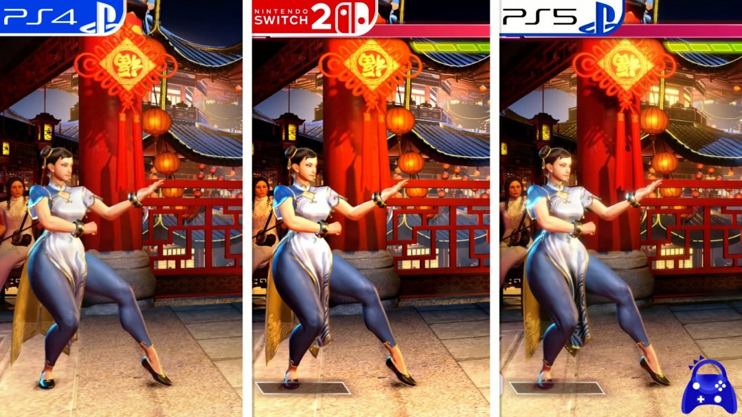 《街头霸王6》PS4、Switch2、PS5画面对比视频