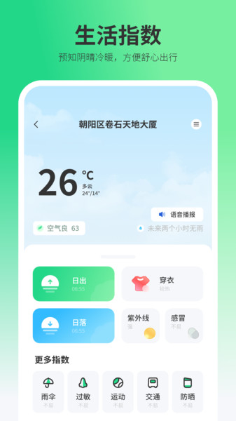 指数天气预报app v1.0