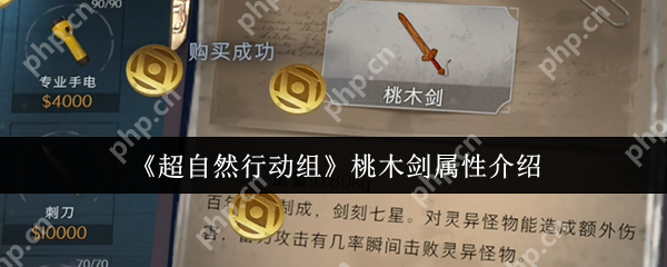 超自然行动组桃木剑怎么样  超自然行动组桃木剑属性介绍
