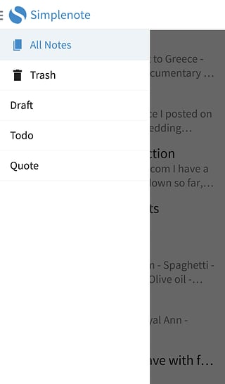Simplenote app v2.36-rc-2