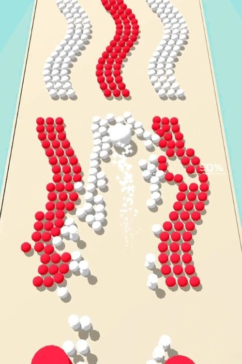 彩色躲避球球3d游戏