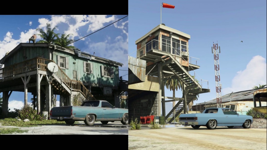 《GTA6》和前作画面对比视频 进步明显