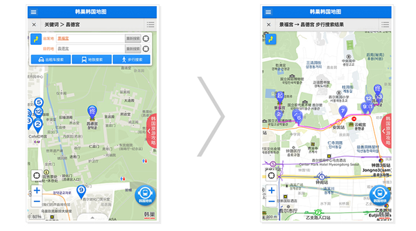 韩巢韩国地图APP