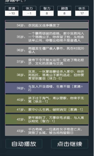 穿越人生模拟器菜单版