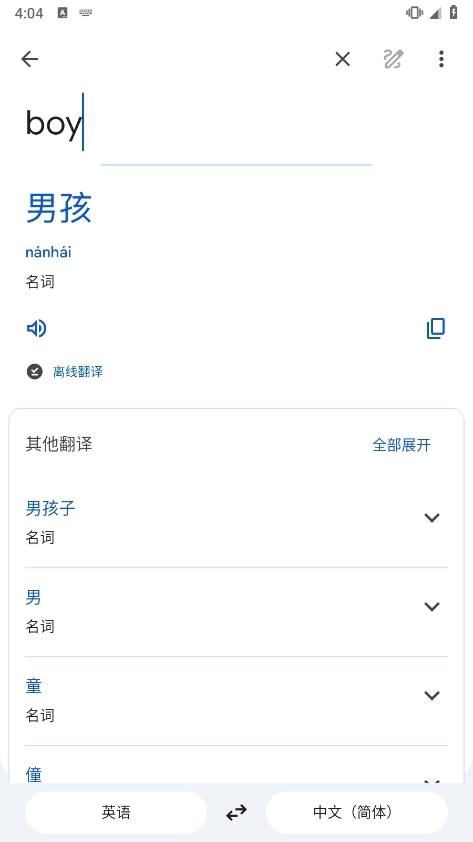 谷歌翻译中文版