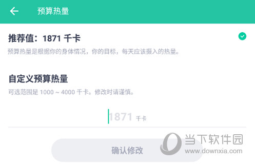 自定义热量预算