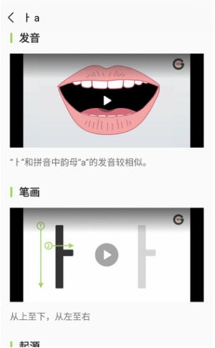 韩语字母发音表