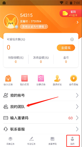 龙猫众包怎么加入团队1