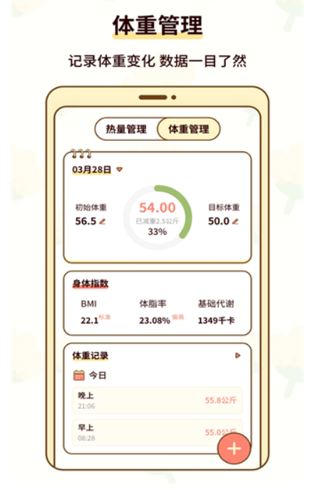 热量减肥小本
