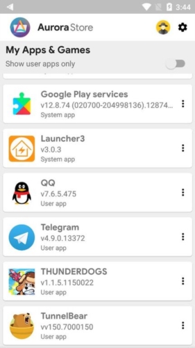 Aurora Store app v4.7.2