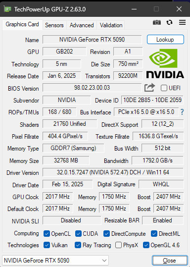 风险后续丨更多品牌 RTX 5090 也发现缺单元；新发布的 RTX 5070 Ti 也缺