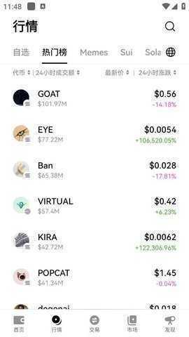 week交易所截图3