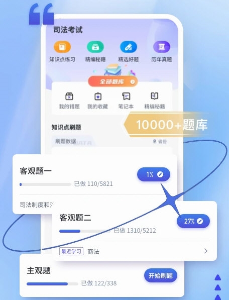 司法考试题库自考王APP宣传图