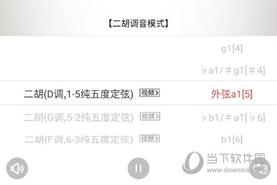 二胡听音调音模式