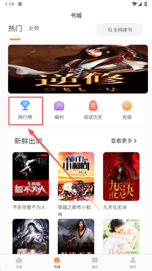 怎样快速查找热门小说截图2