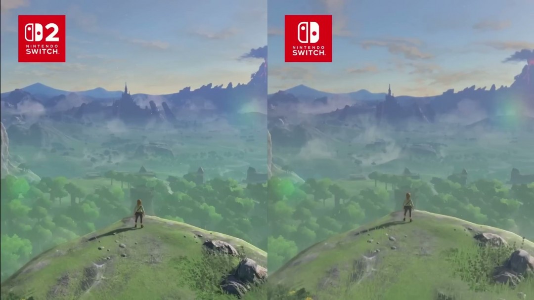 要买升级包吗？《塞尔达传说》Switch 2和1画质对比