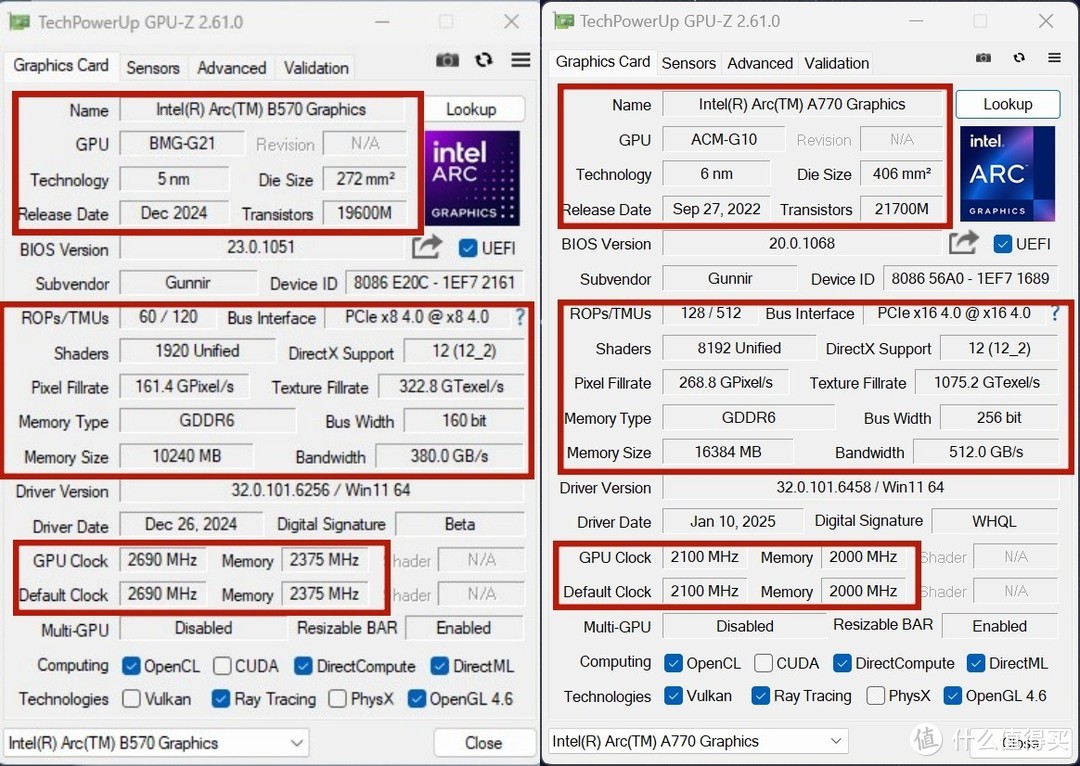 Intel锐炫同系列显卡，选10GB显存的B570 还是16GB显存的A770？