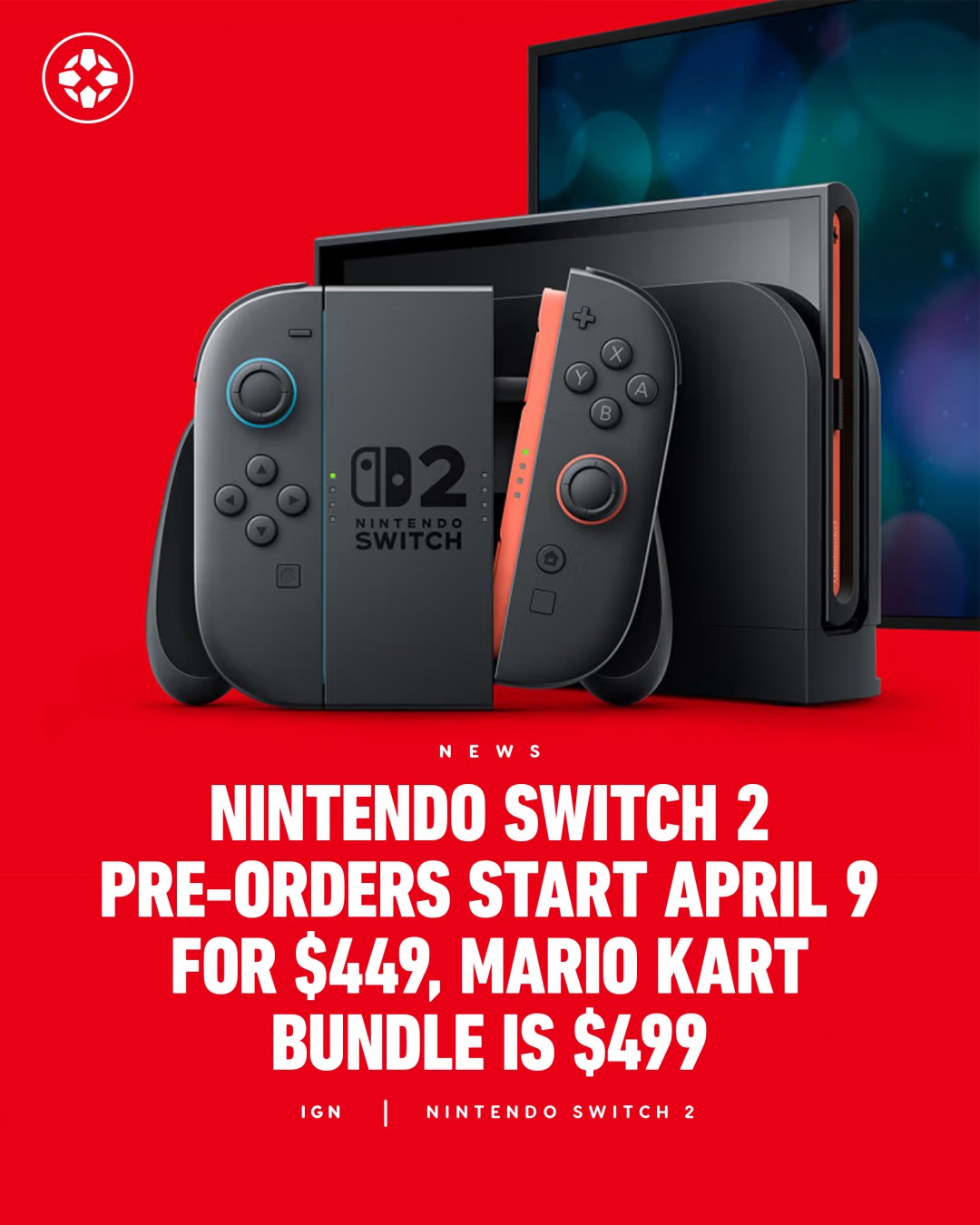 Switch 2价格公布：首发449美元