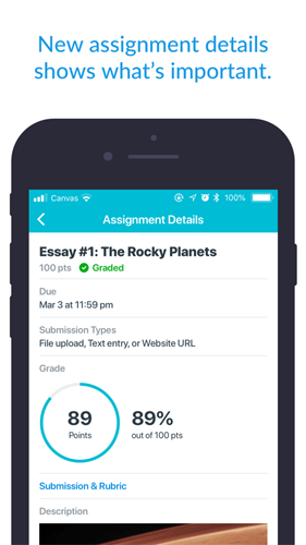 canvas student app v7.5.0