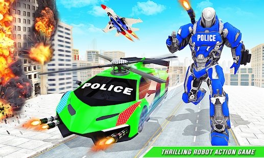 Flying Helicopter Car Robot手游